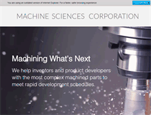 Tablet Screenshot of machinesciences.com